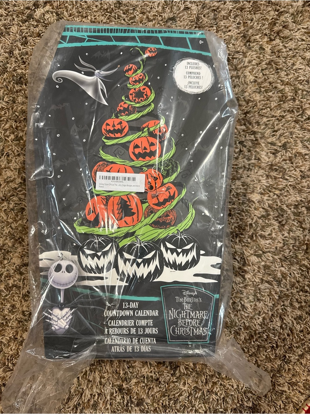 Disney Official Nightmare Before Christmas Advent Countdown -13 Plush Sealed NIB